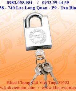 Khóa treo chống cắt Việt Tiệp 602 (HK ) Sản xuất theo thiêu chuẩn: TCVN 5761-1993 Kích thước: 58 - 80 - 95 - 21 - 12 Chất liệu: Inox