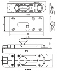 Chốt cửa Việt Tiệp 10400
