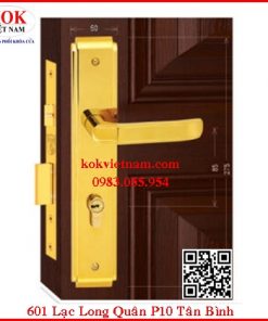 Khóa gạt cửa đi Việt Tiệp 04925 PVD đồng